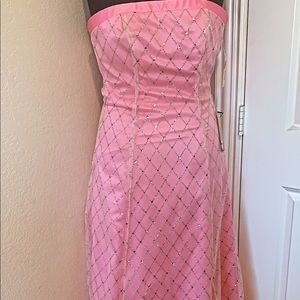 Light pink sparkly prom dress